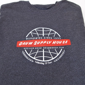 Drum Supply House T- Shirt  - Grey 15 Year Anniversary Issue