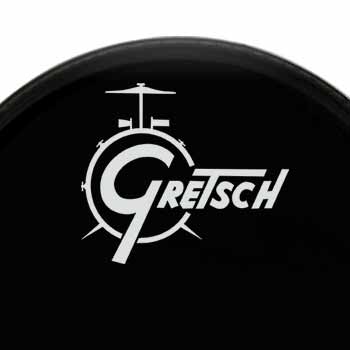 Drum Co. Logo - Gretsch WHITE Large