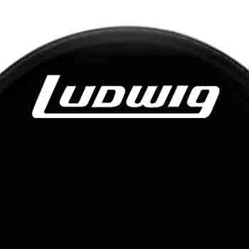 Drum Co. Logo - Ludwig WHITE large Modern style