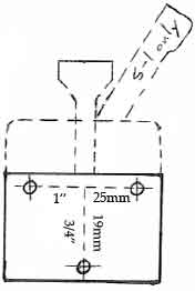 Butt Plate- Adj Modern Picc. BRASS