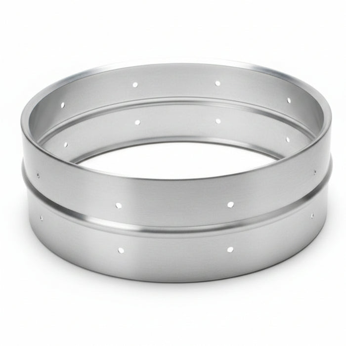 Brushed Aluminum Shell Drilled 10 lug - 6.5 x 14